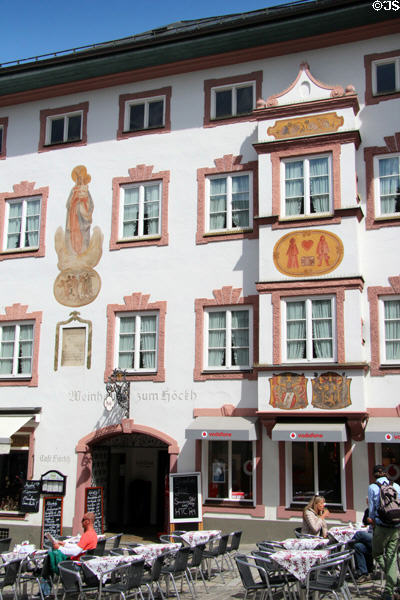 Painted designs on Marktstraße. Bad Tölz, Germany.