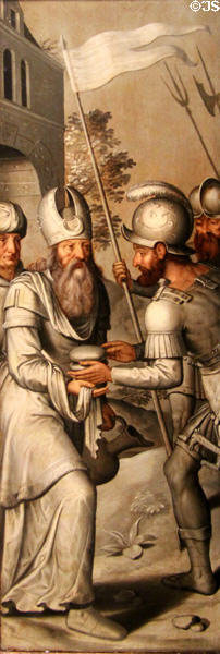 Abraham & Melchisedek painting (c1550) by Dutch Master at Museum of Bread and Art. Ulm, Germany.