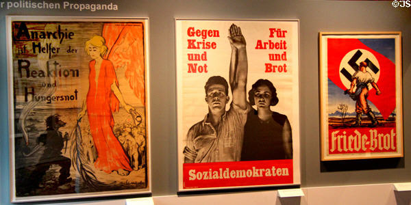 Nazi era propaganda posters at Museum of Bread and Art. Ulm, Germany.