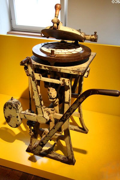Cast iron dough divider (c1910) at Museum of Bread and Art. Ulm, Germany.