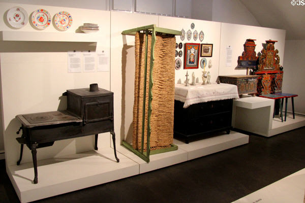 Collection of Hungarian furnishings at Danube Schwabian Museum. Ulm, Germany.