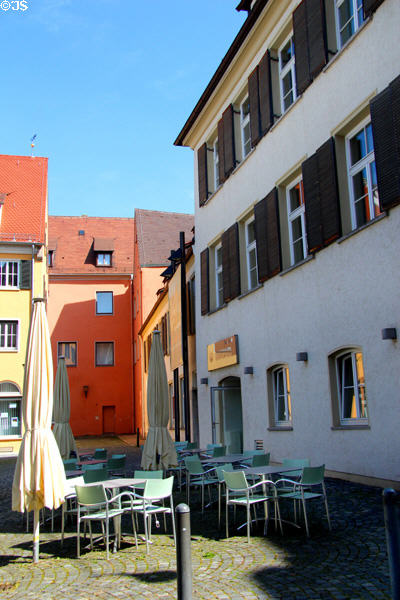 Outdoor café at Ulmer Museum. Ulm, Germany.