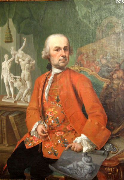 Self portrait (1767) by Franz Georg Hermann at Ulmer Museum. Ulm, Germany.