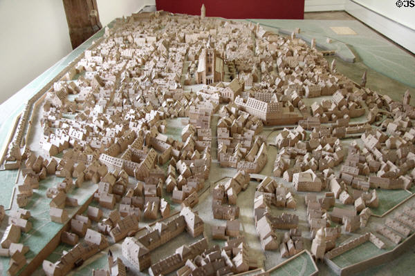 Model of Ulm in 17th-18thC (made 1958-67) at Ulmer Museum. Ulm, Germany.