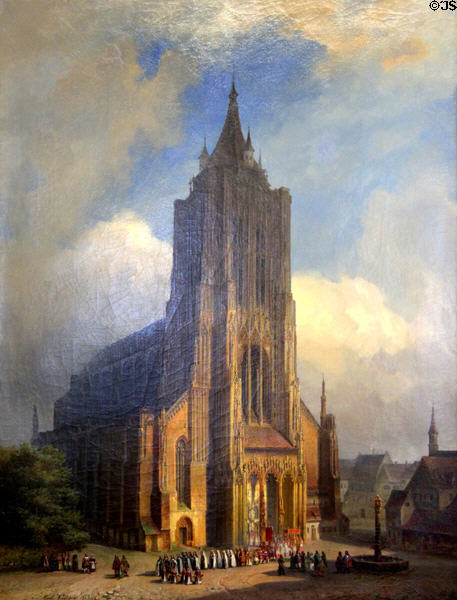Ulmer Münster painting (1845) by Ernst Verflassen at Ulmer Museum. Ulm, Germany.