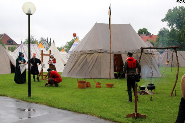 Medieval reenactment on grounds of Kloster Wiblingen. Ulm, Germany.