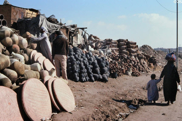Pottery making area in Cairo. Egypt.
