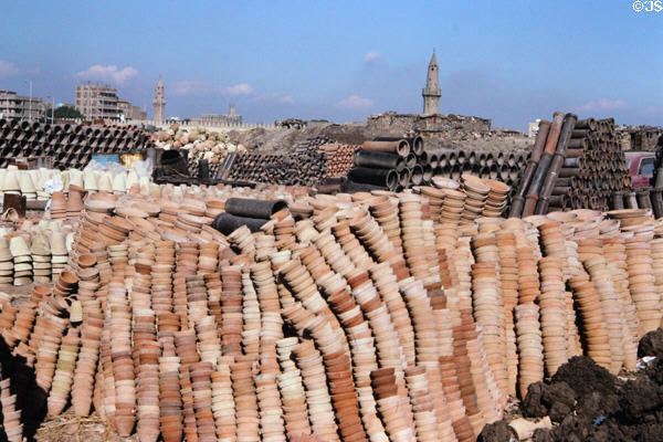 Pottery making area in Cairo. Egypt.