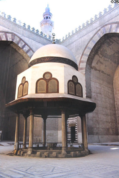 Fountain in Sultan Hassan Mosque in Cairo. Egypt.