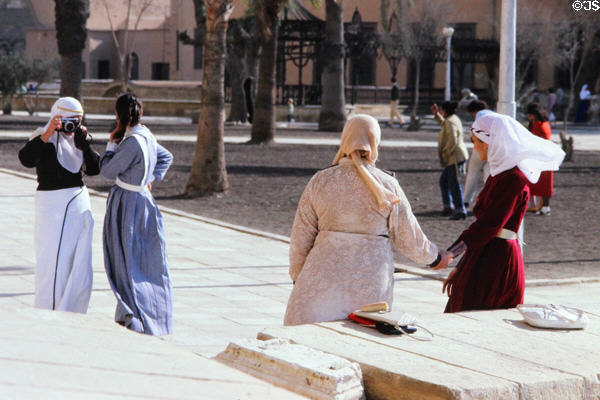 Visitors at Alabaster Mosque in Cairo. Egypt.