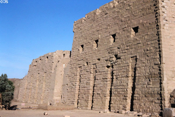 Walls at Temple of Karnak. Egypt.