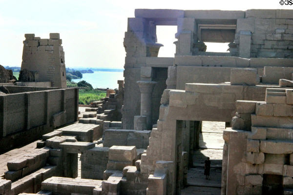 Temple of Suchos & Haroeris (Ptolemaic period) in Kom Ombo on Nile River. Egypt.