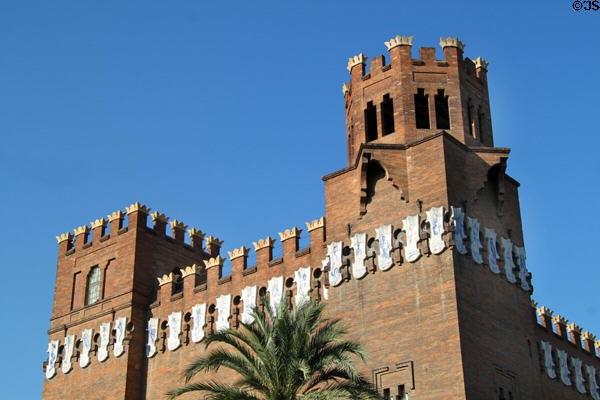 Crenellation atop former Museum of Zoology, originally Castle of the Three Dragons for 1888 Worlds Fair. Barcelona, Spain.