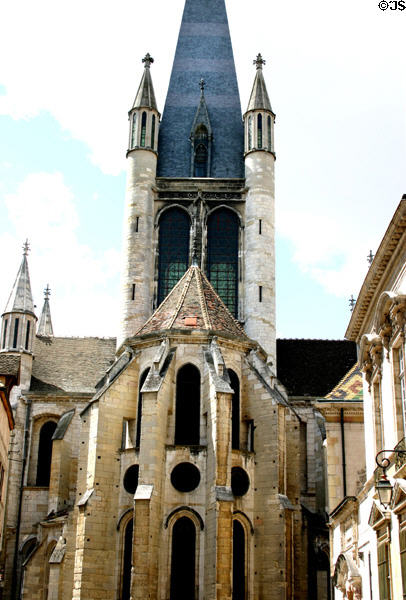 Rear of Notre Dame church (13thC). Dijon, France. Style: Gothic.