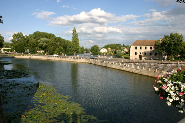 Dours River. Dole, France.