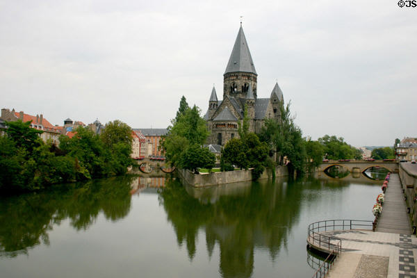 Temple Neuf protestant church (1901-4) erected during German annexation. Metz, France. Style: Rhenisch neo-Romanesque.