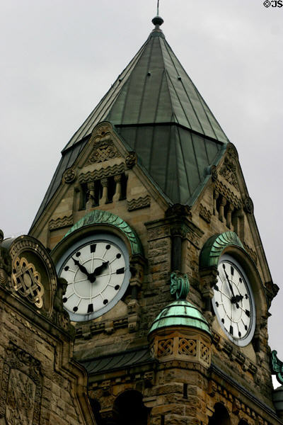Bell-tower of rail station (1905-8) personally designed by Kaiser Wilhelm II. Metz, France.