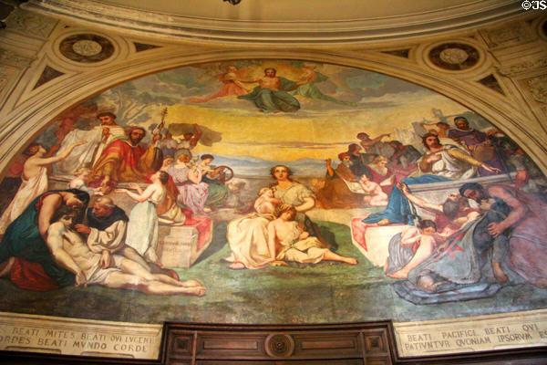 Mural of religious blessings (c1848) at Eglise Notre Dame de Pitie & St Elisabeth. Paris, France.