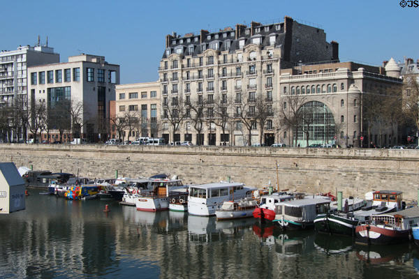 Canal St Martin near Bastille. Paris, France.