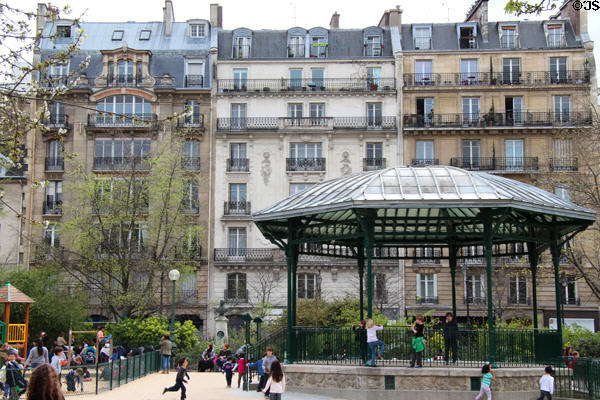 Square du Temple in Le Marais. Paris, France.