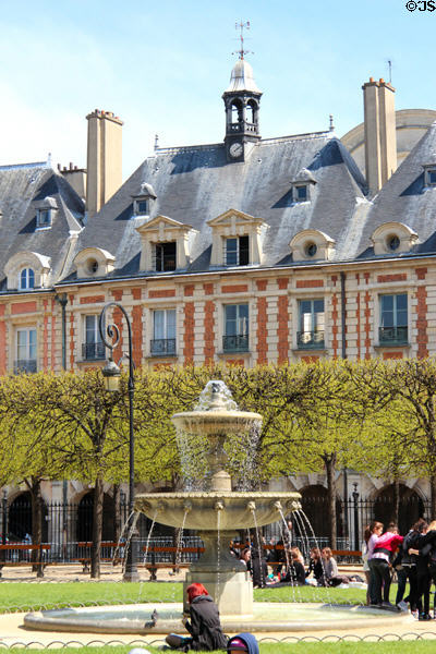 Place des Vosges roofline. Paris, France.