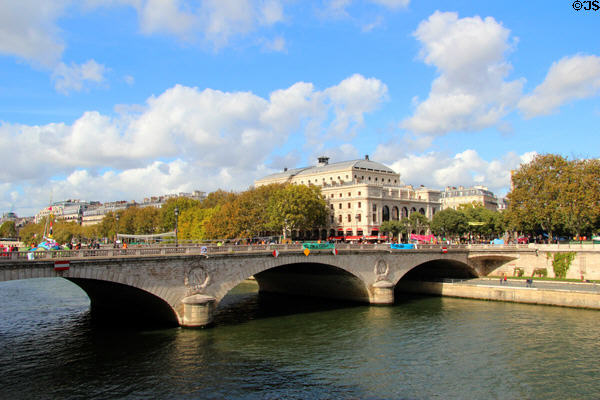 Pont au Change with Théâtre du Châtelet beyond. Paris, France.