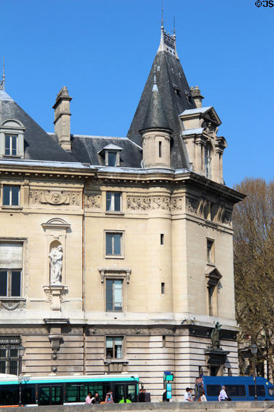 Corner of Tribunal Judiciaire. Paris, France.