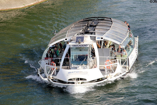 Batobus public transport on River Seine. Paris, France.