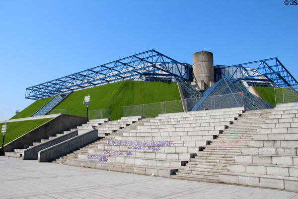 Exterior event area of Palais Omnisports de Paris-Bercy. Paris, France.