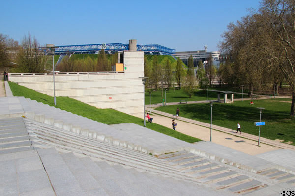 Parc Bercy seen from Palais Omnisports de Paris-Bercy. Paris, France.