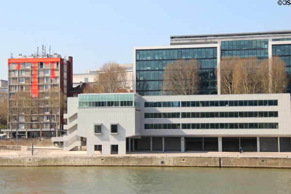 Buildings along Quai d'Austerlitz on River Seine. Paris, France.