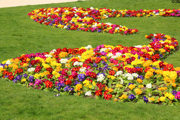 Floral display at Square Brignole Galliera. Paris, France.