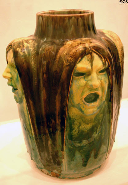 Vase with four faces (1900-5) by Léon Elchinger & Jean-Désiré Ringel d'Illzach in Museum of Modern Art. Strasbourg, France.