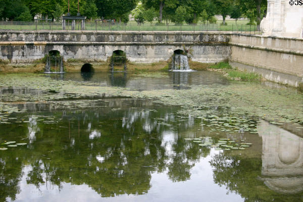 Moat of Chateau de Tanlay. Tonnerre, France.
