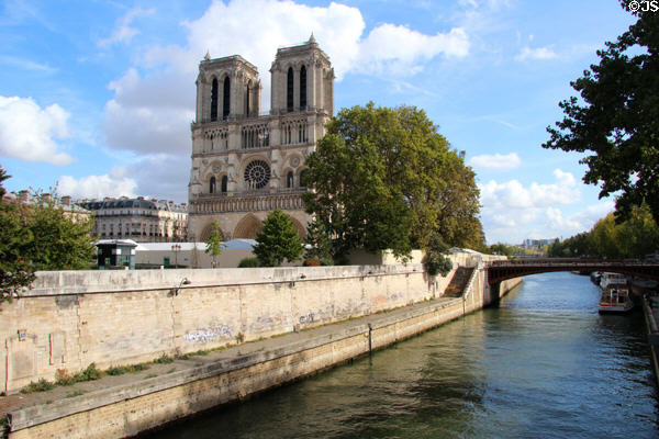 Notre Dame Cathedral after fire of 2019. Paris, France.
