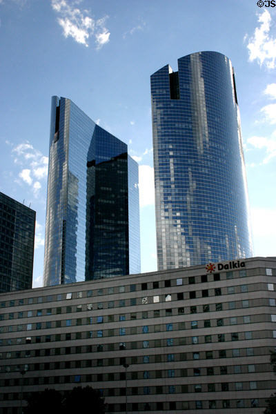 Société Générale tower over Dalkia at La Défense. Paris, France.
