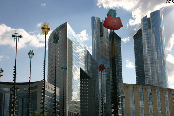 Pacific & Société Générale towers at La Défense. Paris, France.