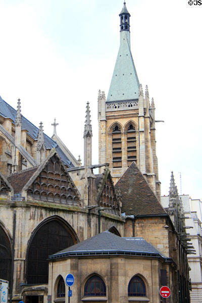Apse & tower of St-Séverin Church. Paris, France.