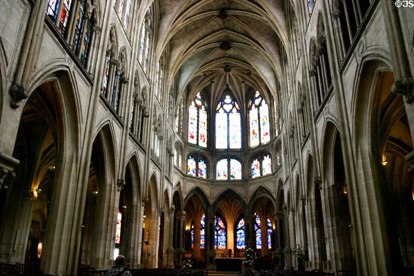 Interior of St-Séverin Church. Paris, France.