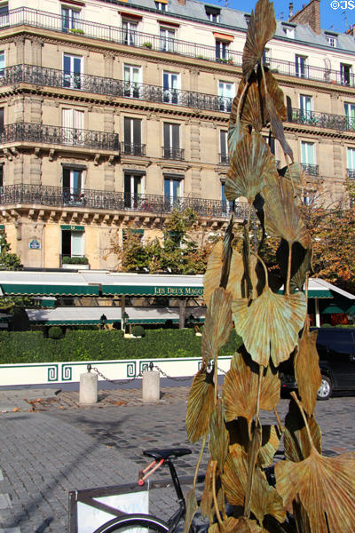 Ginkgo sculpture on Place St-Germain-des-Prés. Paris, France.