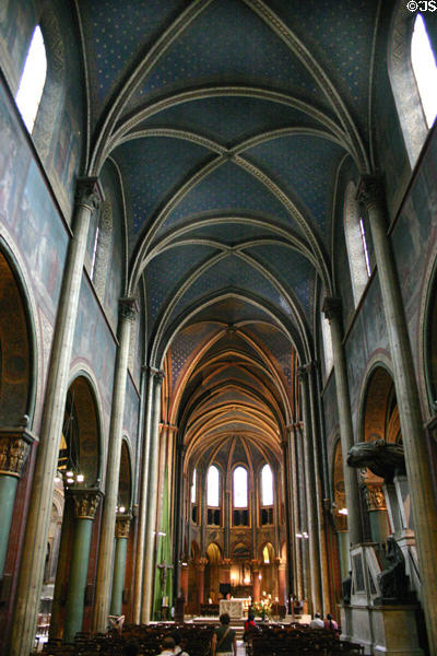 Interior vaulting of St-Germain-des-Prés. Paris, France.