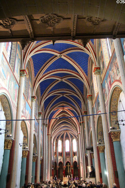 Interior vaulting of St-Germain-des-Prés. Paris, France.