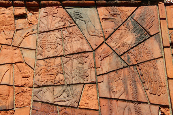 Terra cotta replica of Assyrian frieze at Institute of Art and Archeology. Paris, France.