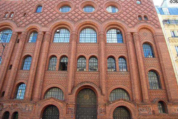 Paul Bigot's unique brick architecture (1920) for Sorbonne University of Paris Institute of Art and Archeology. Paris, France.