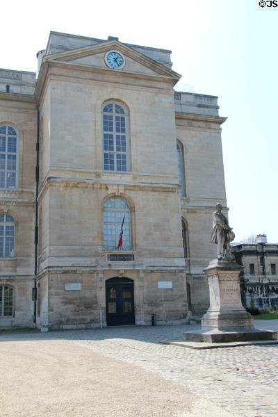 Astronomer U.J.J.Le Verrier (1811-77) who predicted planet Neptune statue at Paris Observatory. Paris, France.