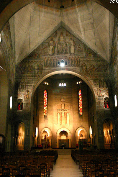 Interior at St Pierre de Chaillot. Paris, France.