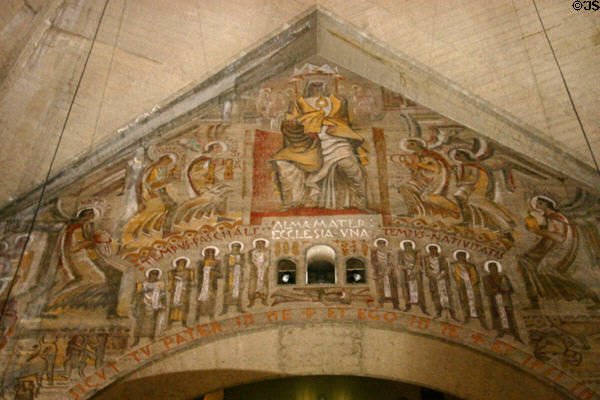 Mural in St Pierre de Chaillot. Paris, France.