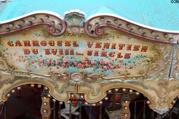 Carrousel Venitien of 18thC at Montmartre. Paris, France.