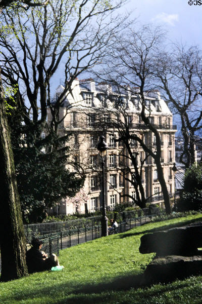 Building beside Montmartre. Paris, France.