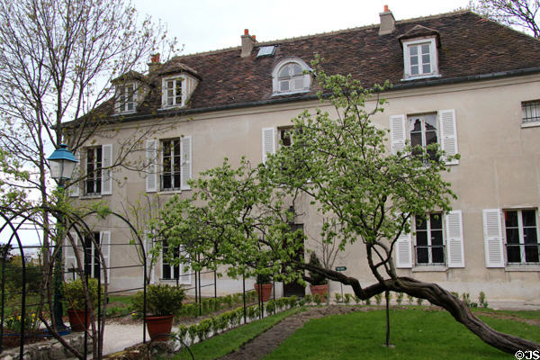 House of Rose de Rosimond which 19thC became studios for artists including Auguste Renoir became Montmartre Museum in 1961. Paris, France.